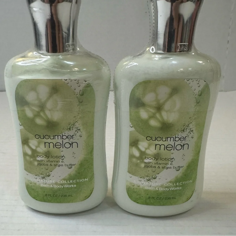 Cucumber Melon Body Lotion (lot of 2) 8 oz. by Bath & Body Works (new & sealed)